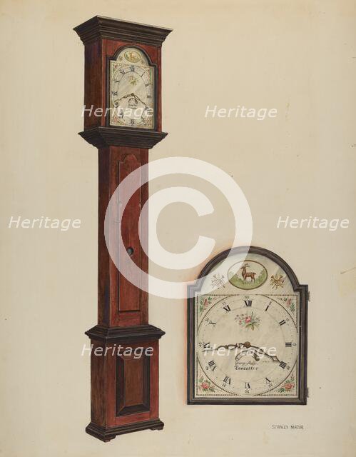 Grandfather Clock, c. 1937. Creator: Stanley Mazur.