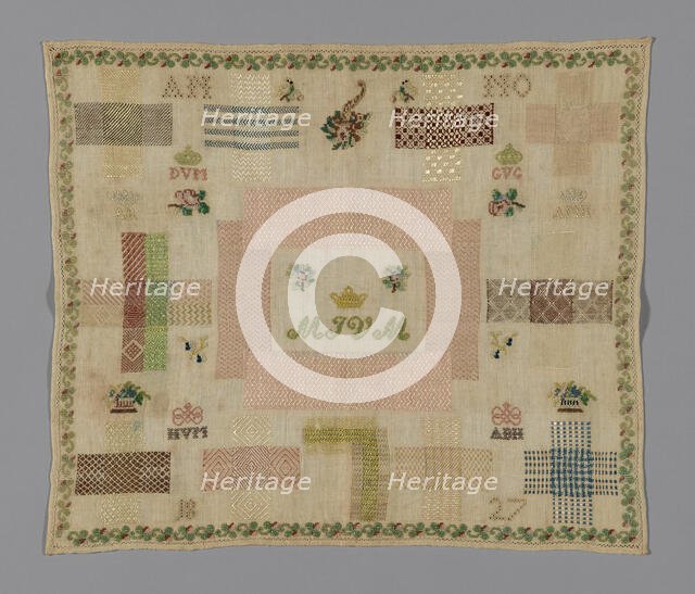 Sampler, Germany, 1827. Creator: Unknown.
