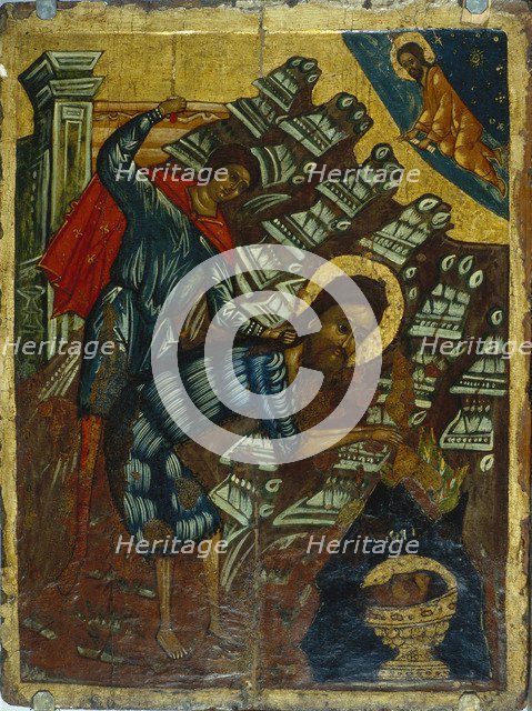 The Beheading of Saint John the Baptist, Second half of the16th cen.. Artist: Russian icon  