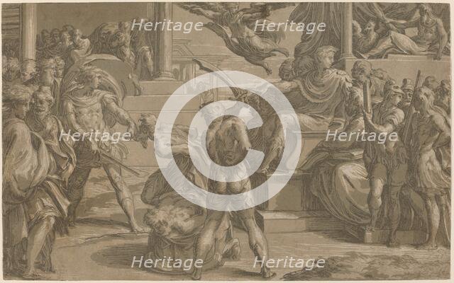 The Martyrdom of Saints Peter and Paul [recto], c. 1530. Creator: Antonio da Trento.