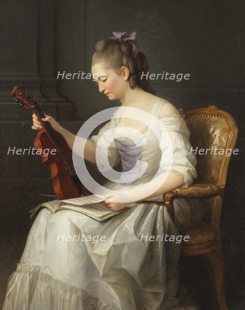 Portrait of a violinist , 1773. Creator: Anne Vallayer-Coster.