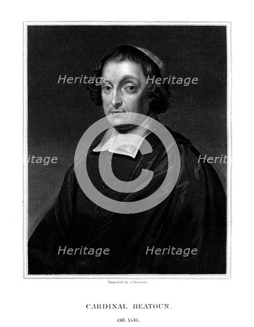 Cardinal David Beaton, Archbishop of St Andrews, (1825).Artist: J Thomson