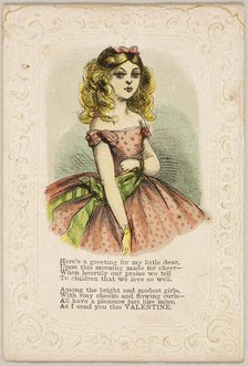 Here's a Greeting for My Little Dear (valentine), 1860/69. Creator: Unknown.