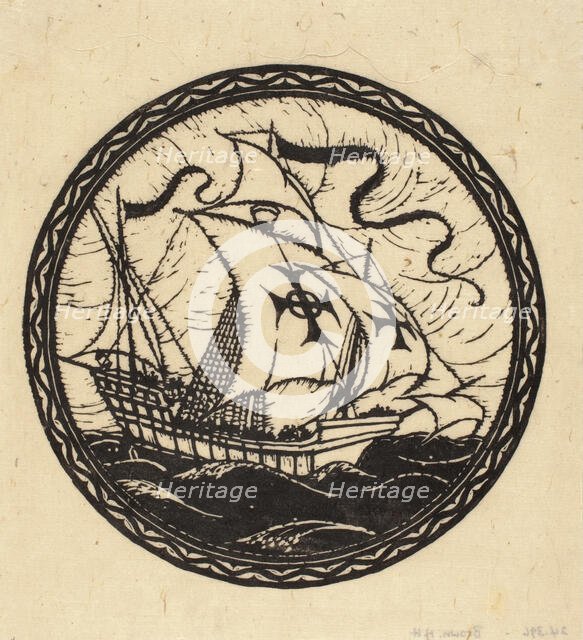 Columbus' Caraval, Santa Maria, 1492, c1900-1932. Creator: Harold Haven Brown.