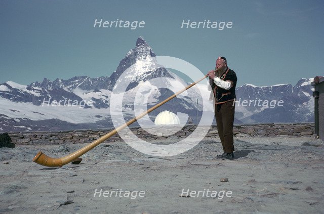 The Alpenhorn at Gonergat. Artist: Unknown