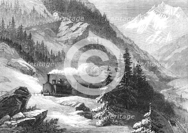 The new overland route to India: Mont Cenis Railway - ascent from Lanslebourg, 1869. Creator: Unknown.