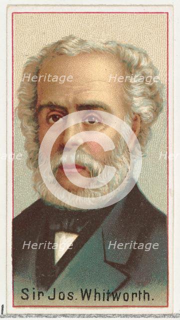 Sir Joseph Whitworth, printer's sample for the World's Inventors souvenir album (A25) for ..., 1888. Creator: Allen & Ginter.