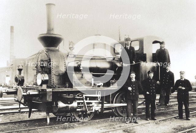 Steam engine no 9, Landskrona, Sweden, 1902. Artist: Unknown