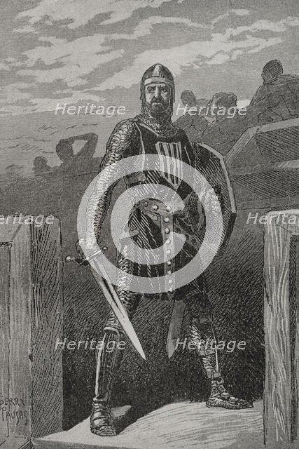 Roger of Lauria (1245-1305), Italian marine and military in the service of the Crown of Aragon,1890. Creator: Joan Serra y Pausas.