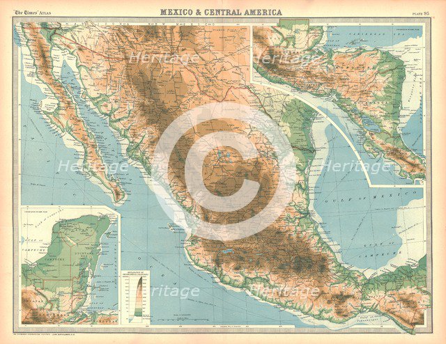 Map of Mexico and Central America. Artist: Unknown.
