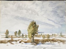 Winter Landscape, 1929. Creator: Juho Makela.