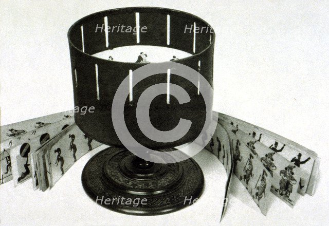 Horner's Zoetrope, strobe machine created in 1834 by William George Horner.