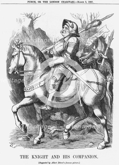 'The Knight and his Companion', 1887. Artist: Joseph Swain