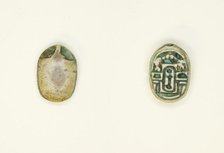 Scarab: Nefera with Hieroglyphs (kA-signs, xaw), Egypt, Middle Kingdom-Second Intermediate Period... Creator: Unknown.