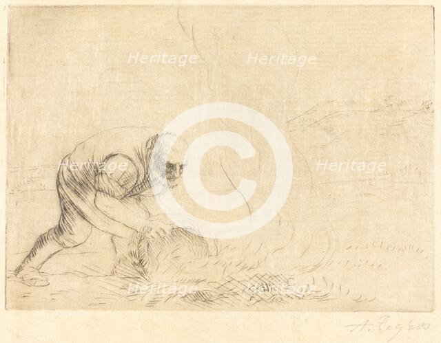 Burning Grass (Le bruleur d'herbes). Creator: Alphonse Legros.