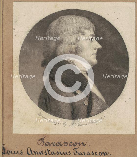 Louis Anastasius Tarascon, 1801. Creator: Charles Balthazar Julien Févret de Saint-Mémin.