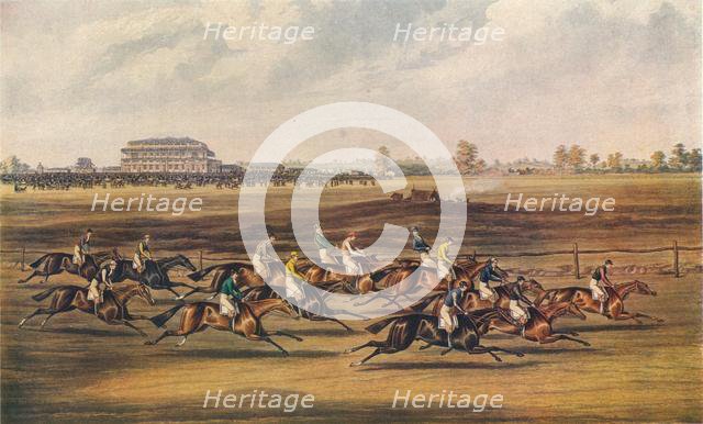 'Race for the Great St. Leger Stakes, 1836. Approbation - Off in good Style', (1837).  Creator: James Pollard.