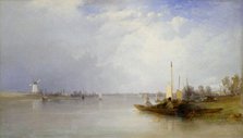View Of The Thames At Battersea, 1834. Creator: Thomas Creswick.