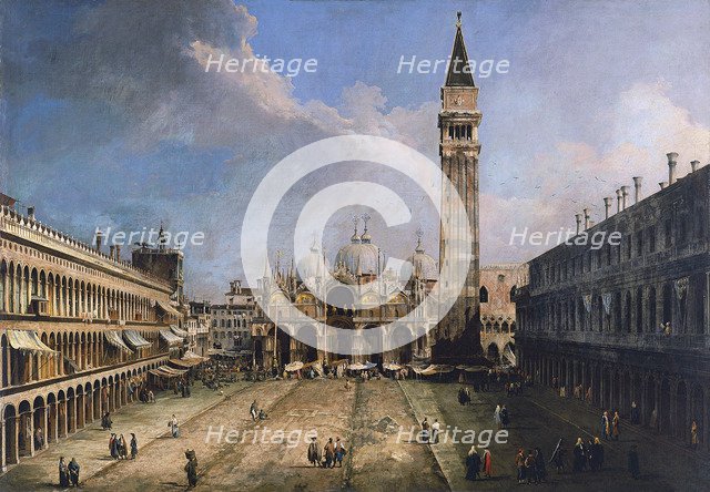 The Piazza San Marco in Venice, ca 1723-1724. Artist: Canaletto (1697-1768)