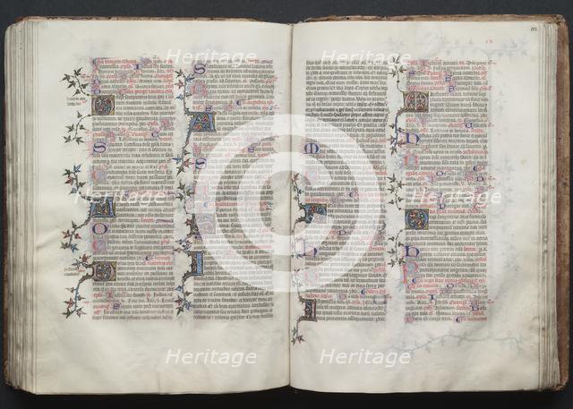 The Gotha Missal: Fol. 122r, Text, c. 1375. Creator: Master of the Boqueteaux (French); Workshop, and.