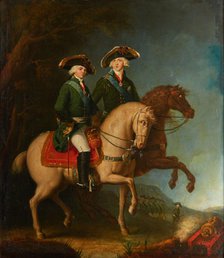 Portrait of Grand Dukes Alexander Pavlovich and Constantine Pavlovich, 1795. Creator: Anonymous.