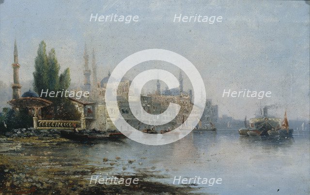 Istanbul as seen from the Bosphorus, Second Half of the 19th cen.. Artist: French master  