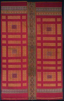 Silk curtain from the Alhambra palace, 1300s. Creator: Unknown.