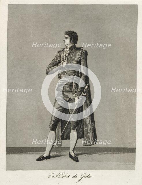 Gustaf III's national costume/Swedish costume, 1780s.  Creator: Johan Abraham Aleander.