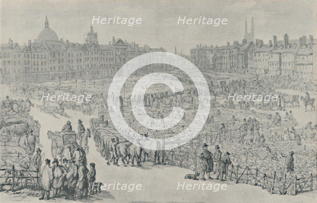 'Smithfield Market, 1810', 1920. Artist: Thomas Rowlandson.