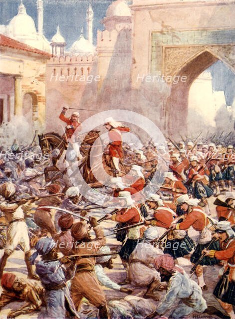 'Sir Henry Havelock at the relief of Lucknow', c1900. Creator: Howard Davie.