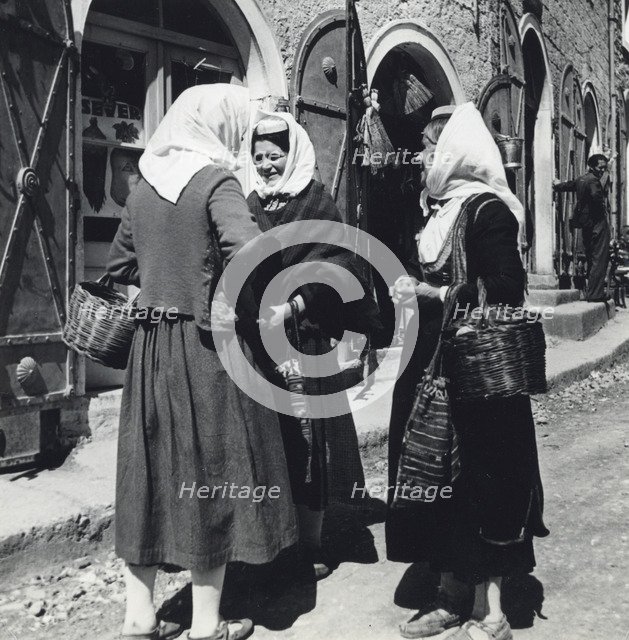 Dalmatian women in Trebinje, Bosnia and Herzegovina, Yugoslavia, 1939. Artist: Unknown