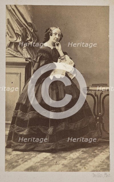 Portrait of the ballerina Marie Taglioni (1804-1884), 1862. Creator: Disdéri, André Adolphe-Eugène (1819-1889).