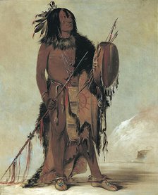 Wún-nes-tou, White Buffalo, an Aged Medicine Man, 1832. Creator: George Catlin.