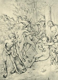 Satyrs and nymphs, 1520-1530, (1943). Creator: Lucas Cranach the Elder.
