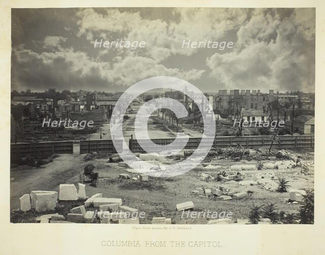 Columbia from the Capitol, 1866. Creator: George N. Barnard.