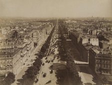 Street view of the Champs Elysees, Paris, 1879-1890. Creator: Unknown.