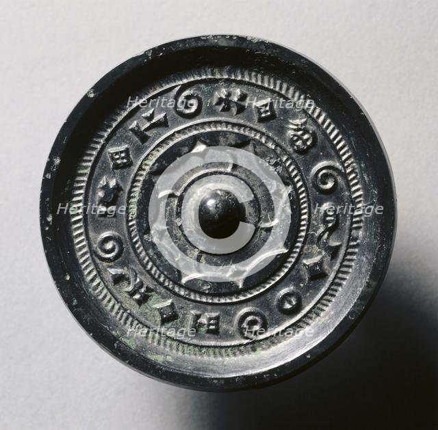 Mirror with Concentric Circles and Linked Arcs , late 3rd Century BC - early 1st Century. Creator: Unknown.