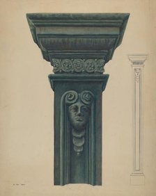 Cast Iron Pillar, 1935/1942. Creator: Vera Van Voris.