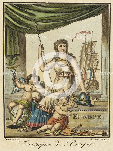 Costumes de Différent Pays, 'Frontispice de l'Europe', c1797. Creators: Jacques Grasset de Saint-Sauveur, LF Labrousse.