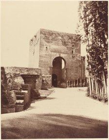 Grenade, Alhambra, Porte d'Entree de la Forteresse, 1860. Creator: Louis de Clercq.