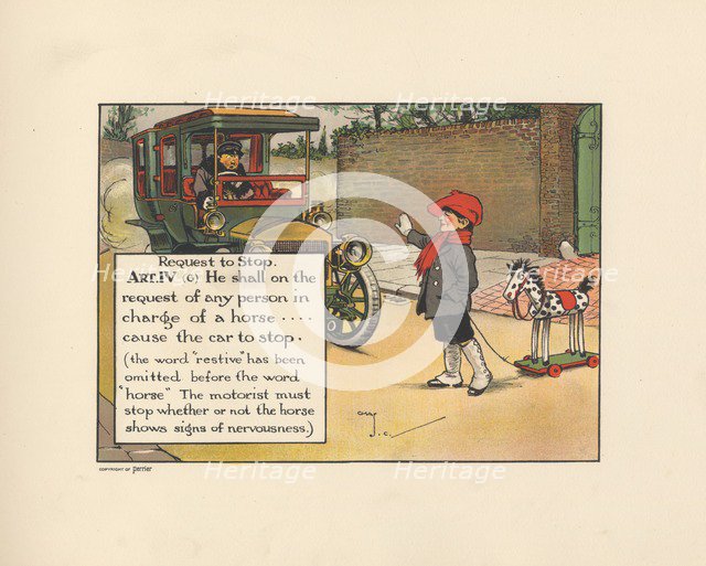 Motoritis, or other interpretations of the Motor Act. Article IV: Request to Stop, 1906. Artist: Unknown
