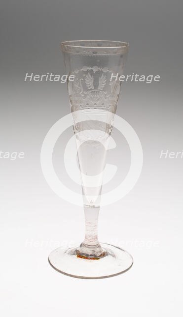 Champagne Glass, Bohemia, c. 1800. Creator: Bohemia Glass.