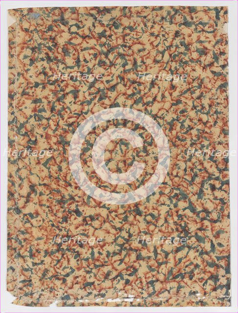 Sheet with overall splotchy pattern, 19th century. Creator: Anon.