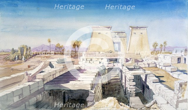 Karnak', Egypt, 1863. Artist: Charles Emile de Tournemine