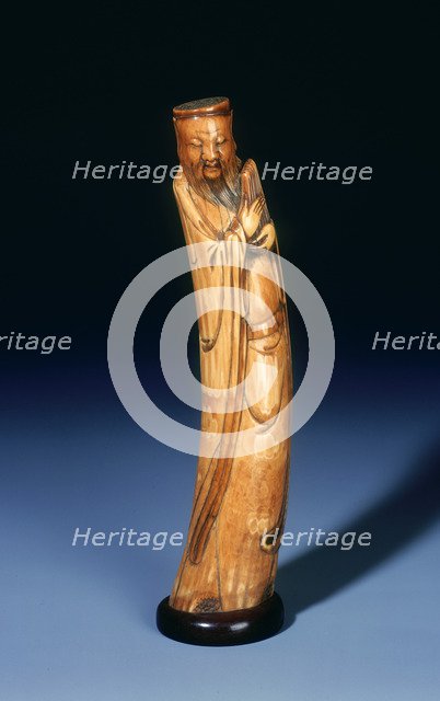 Ivory immortal with reed pipes, late Ming dynasty, China, 1550-1644. Artist: Unknown