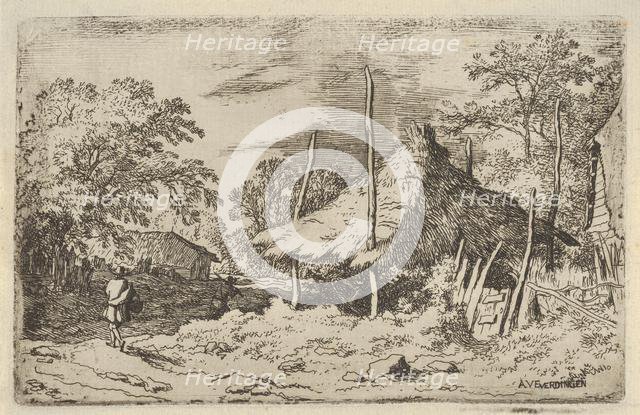 The Wheel underneath the Haybarn, 17th century. Creator: Allart van Everdingen.