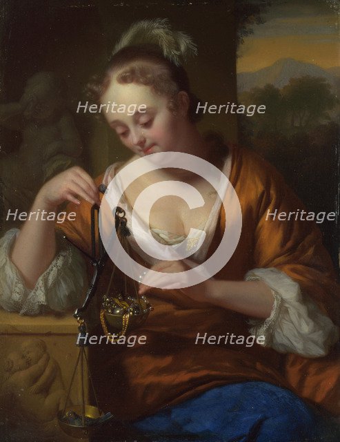 Allegory of Virtue and Riches, ca. 1665-1667. Artist: Schalcken, Godfried Cornelisz (1643-1706)