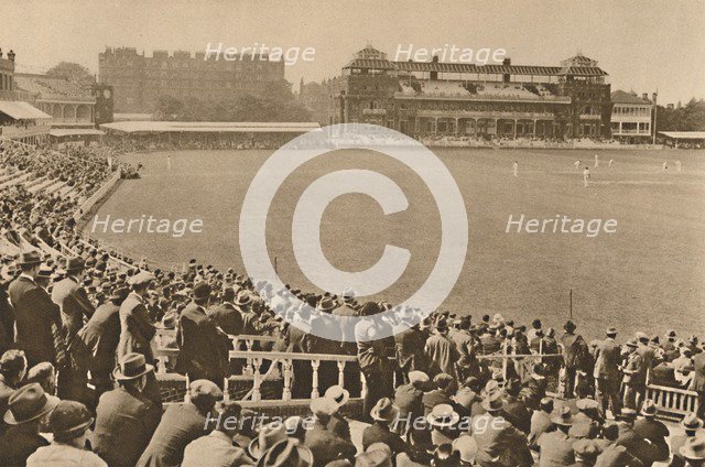 'Looking Towards The Pavilion From The Mound Stand At World-Famous Lord's', c1935. Creator: Unknown.
