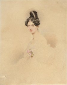 Portrait of Princess Franziska von Lichtenstein, née Countess Kinsky von Wchinitz und..., c 1831. Creator: Daffinger, Moritz Michael (1790-1849).