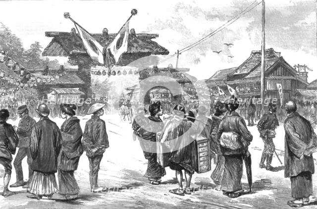 'The Japanese Exhibition at Tokio - Waiting for the Mikado's arrival, 1890. Creator: Unknown.